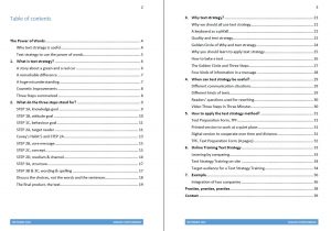 Table of contents, E-book Text Strategy, September 2016
